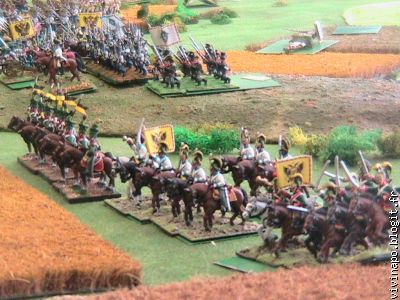 La cavalerie et une batterie couvrent le flan gauche